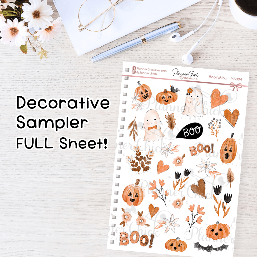 Boo To You ~ Decorative Sampler (FULL Sheet!)