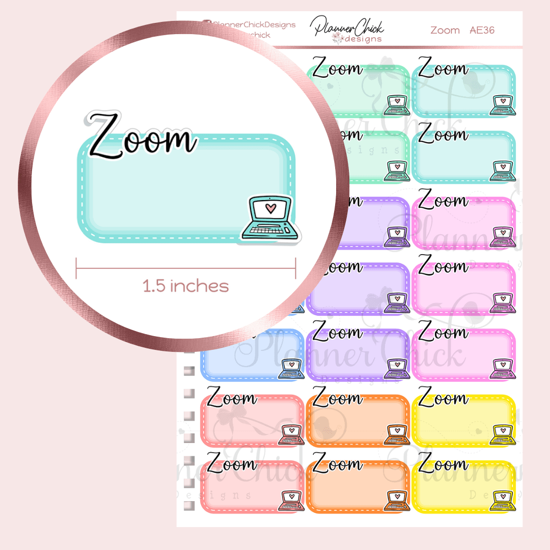 Zoom Planner Stickers