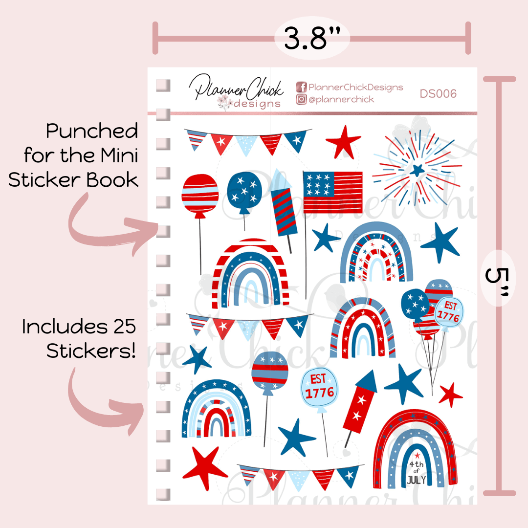 July 4th Rainbow ~ Decorative Sampler