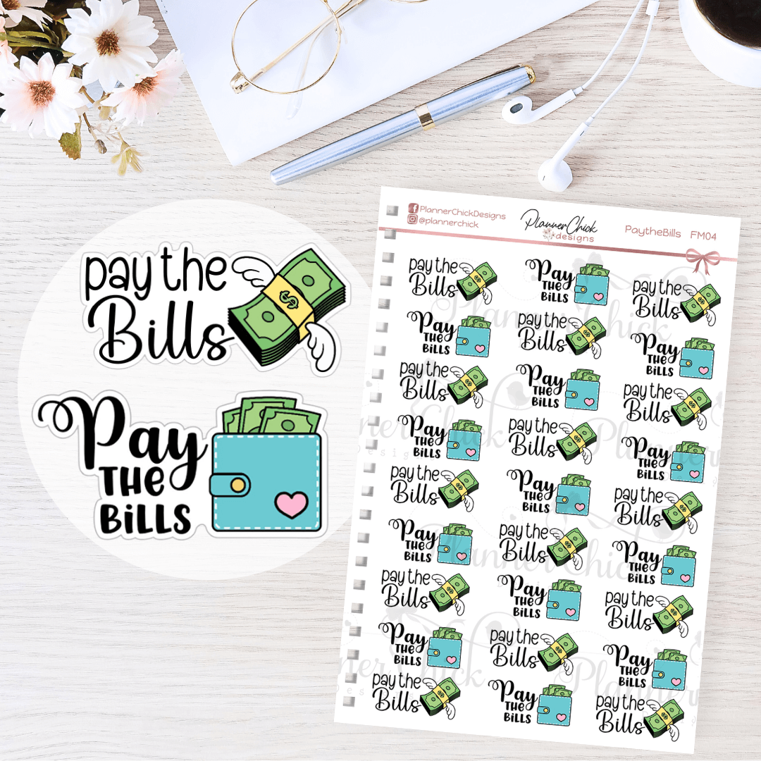 Pay the Bills Planner Stickers
