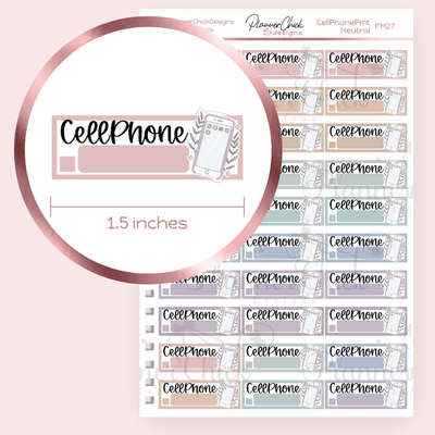 Cell Phone Payment Planner Stickers