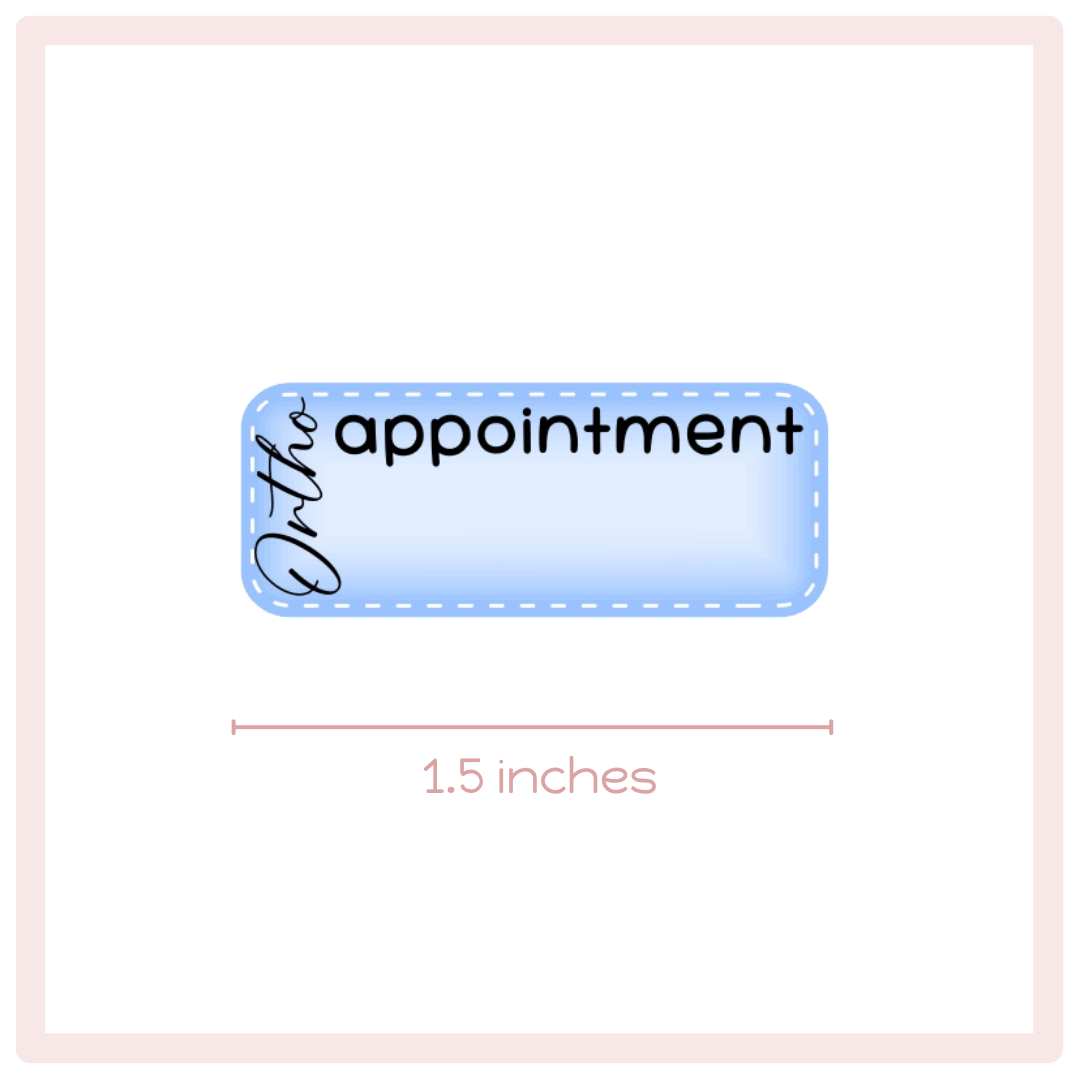 Ortho Appointment Planner Stickers