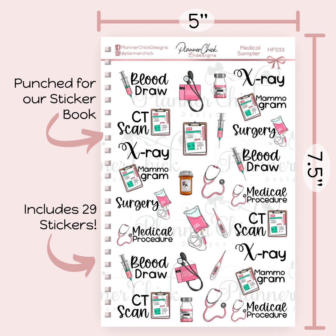 Medical Sampler Planner Stickers