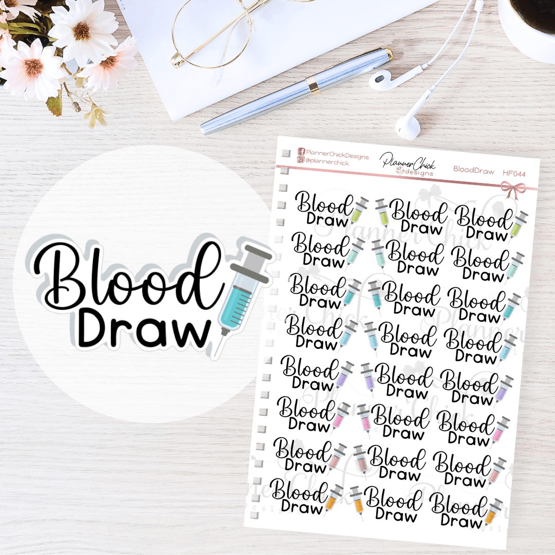Blood Draw Planner Stickers