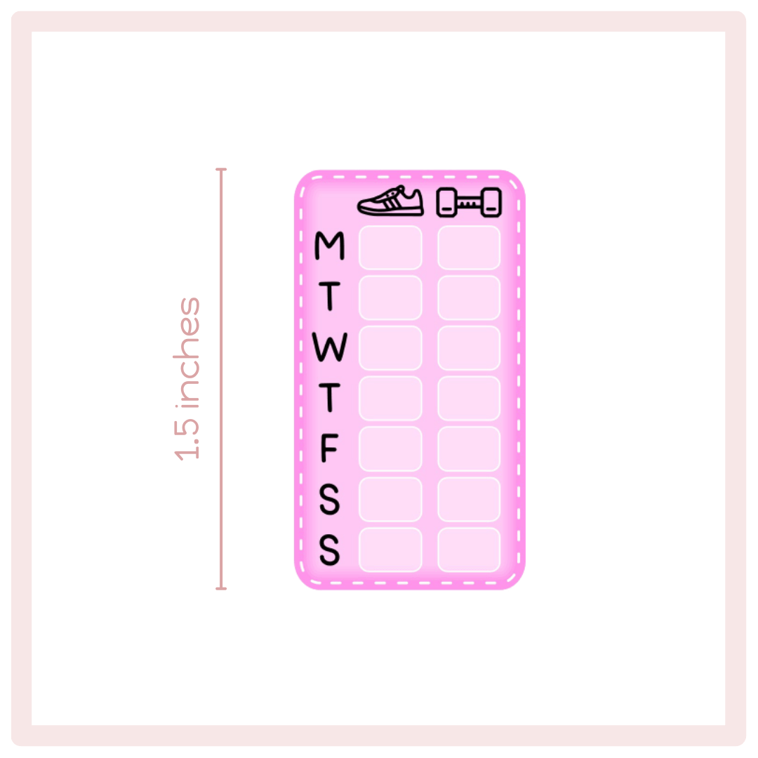 Movement Tracker Planner Stickers