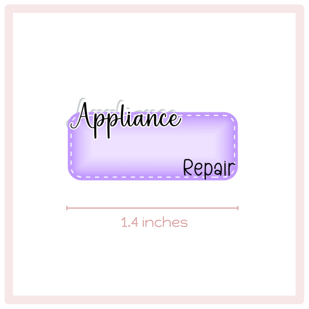 Appliance Repair & Maintenance Planner Stickers