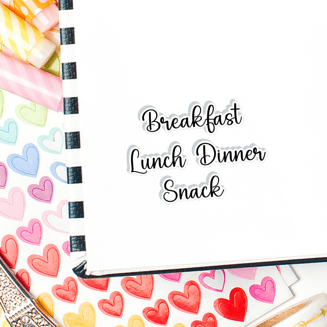 Breakfast, Lunch, Dinner & Snack Planner Stickers