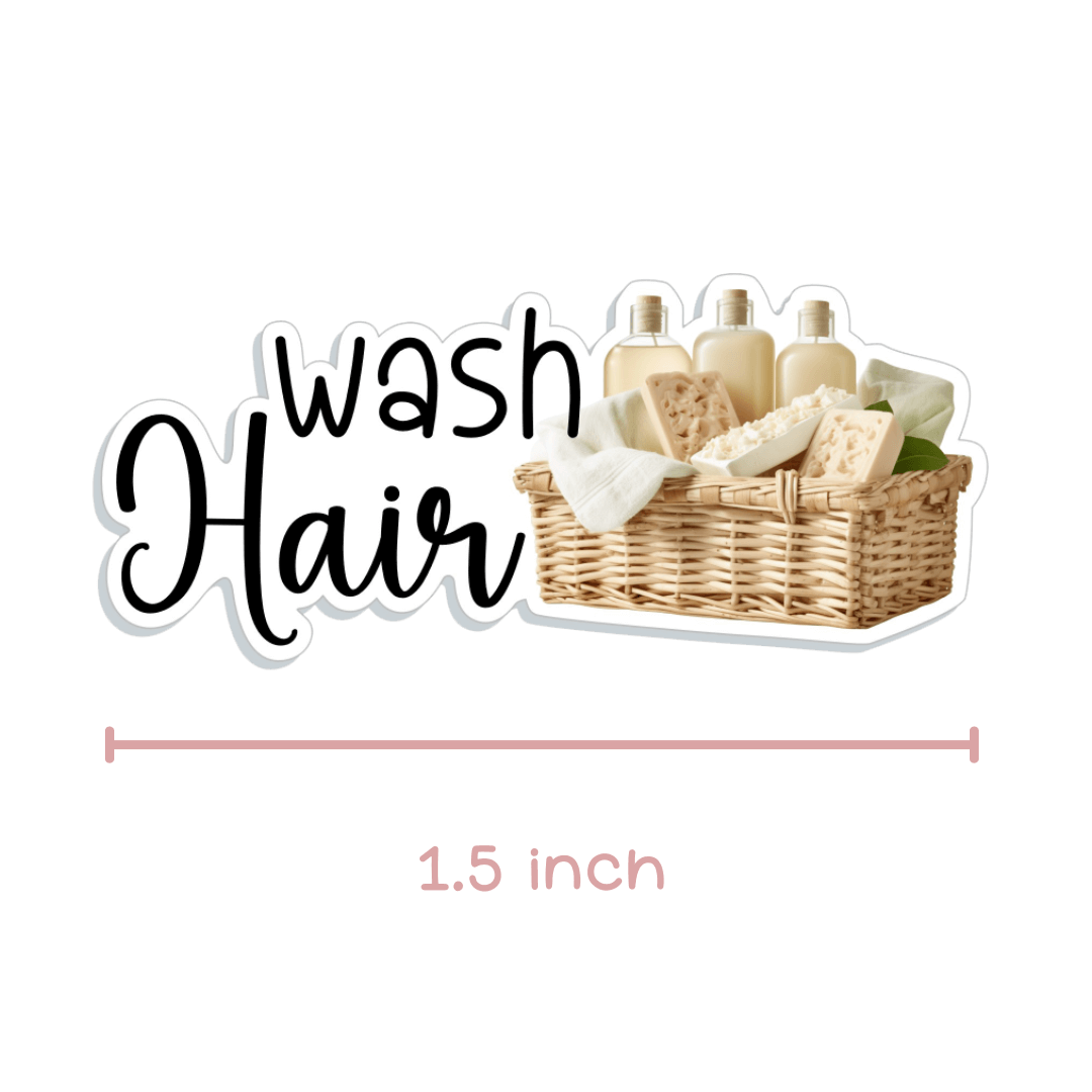 Wash Hair Planner Stickers