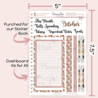 Monthly & Dashboard Kits ~ Crisp Autumn (for October)