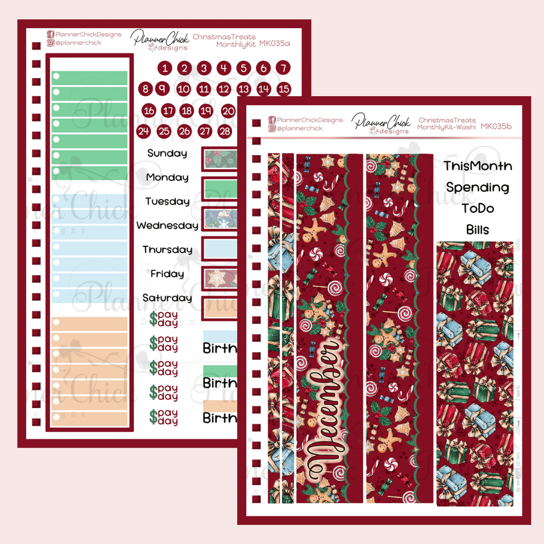 Monthly & Dashboard Kits ~ Christmas Treats (for December)
