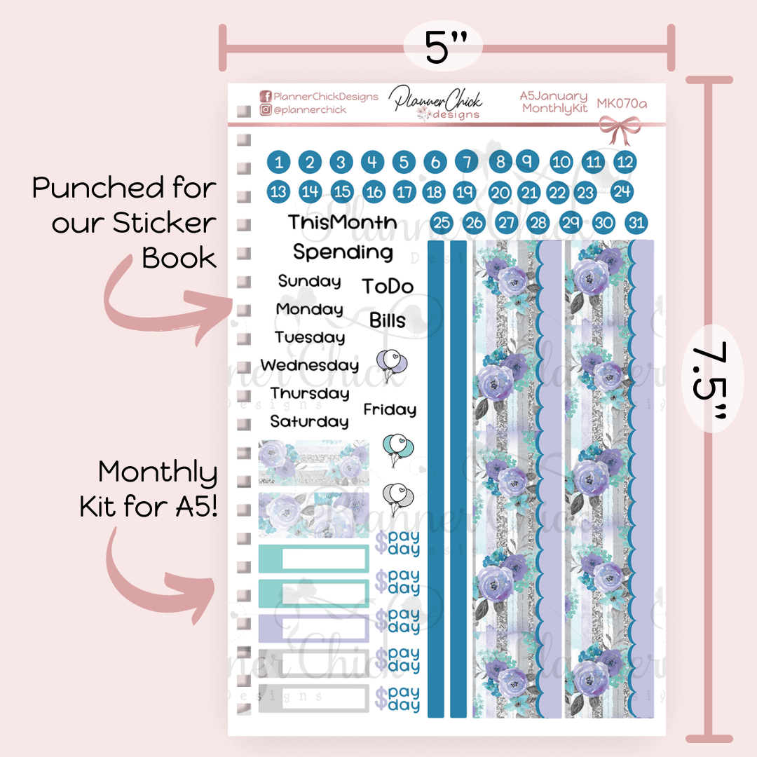 Monthly & Dashboard Kits ~ Winter Whisper (for January)