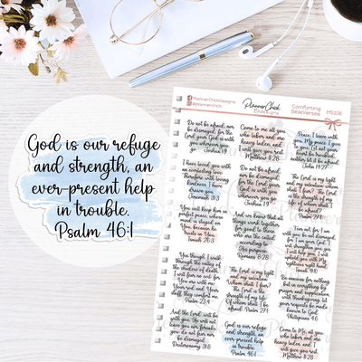Comforting Bible Verse Planner Stickers