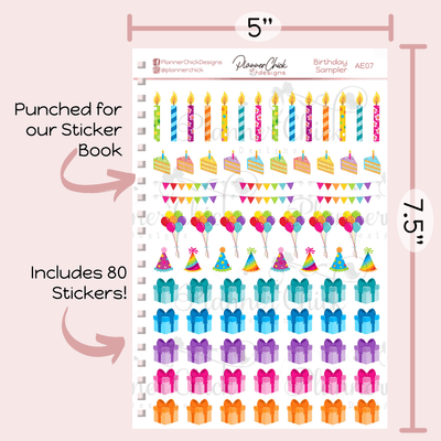 Birthday Icons Planner Stickers