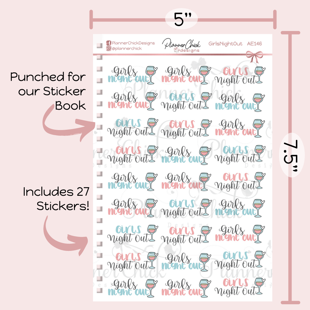 Girls Night Out Planner Stickers
