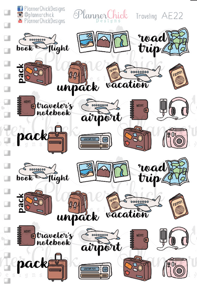 Travel Sampler Planner Stickers