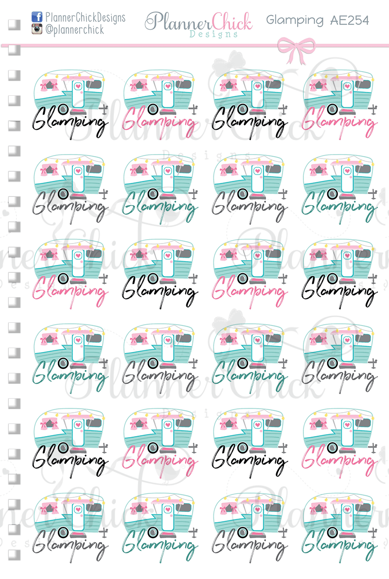 Glamping Planner Stickers