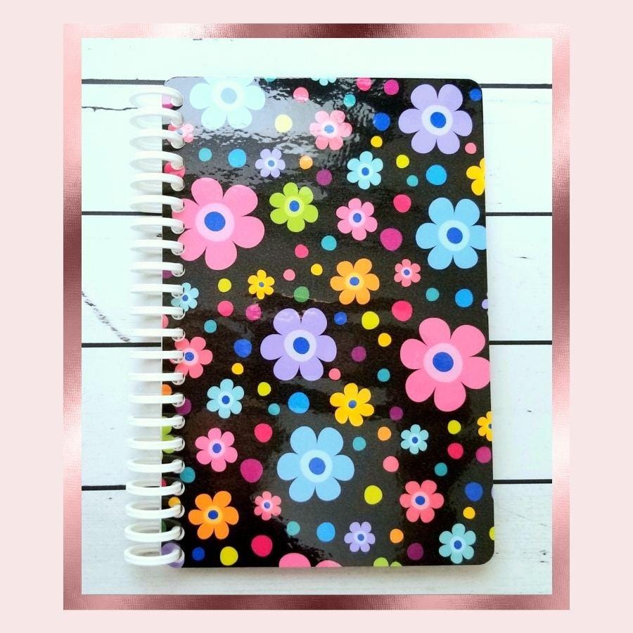 Black Floral Sticker Book