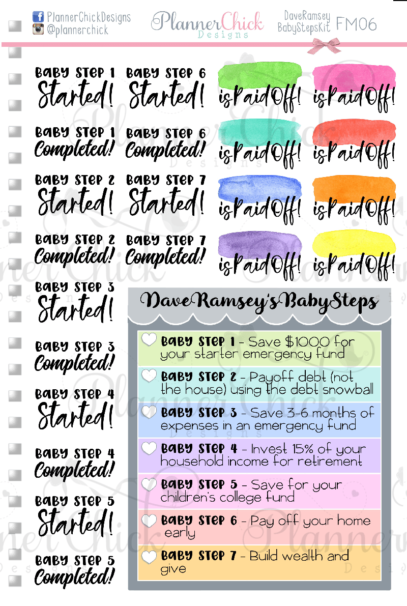 Dave Ramsey's Baby Steps Kit