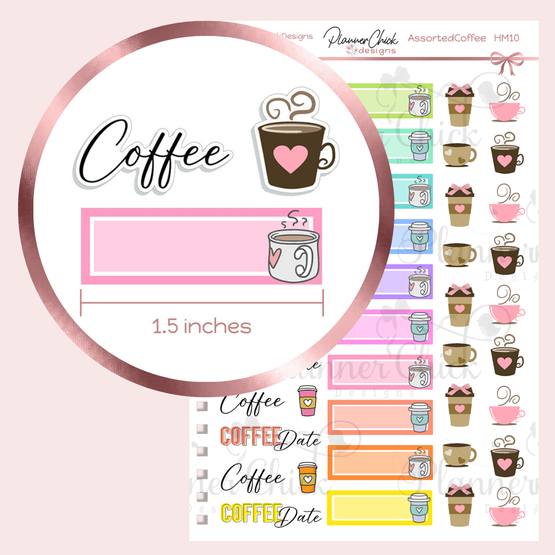 Assorted Coffee Planner Stickers