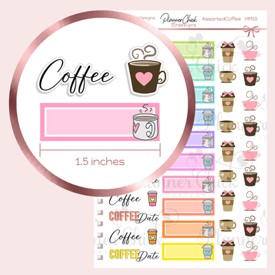 Assorted Coffee Planner Stickers