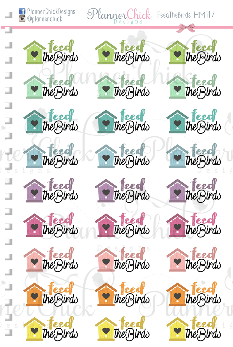 Feed the Birds Planner Stickers