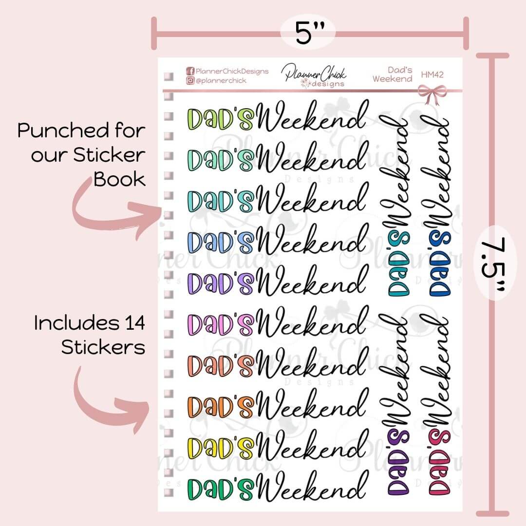 Dad's Weekend Planner Stickers