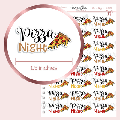 Pizza Night Planner Stickers