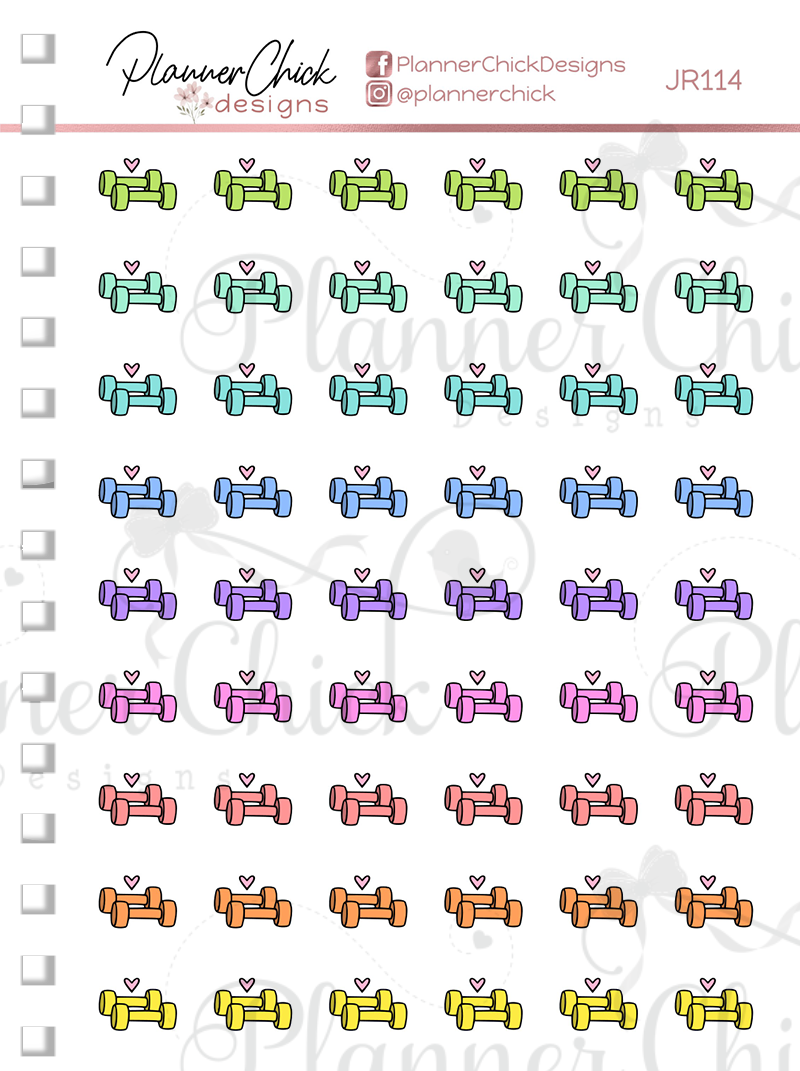 Mini Stickers ~ Weights/Dumbbells