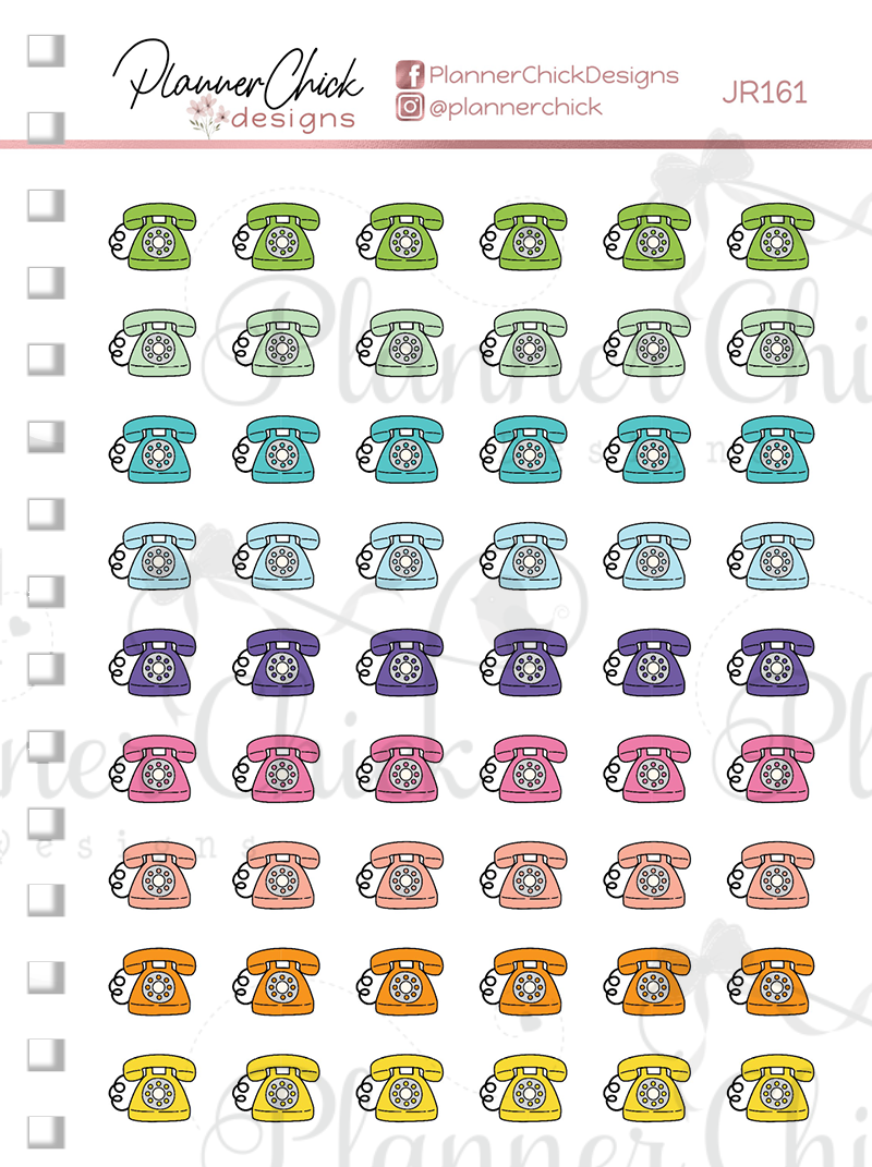 Retro Telephones ~ Mini Stickers