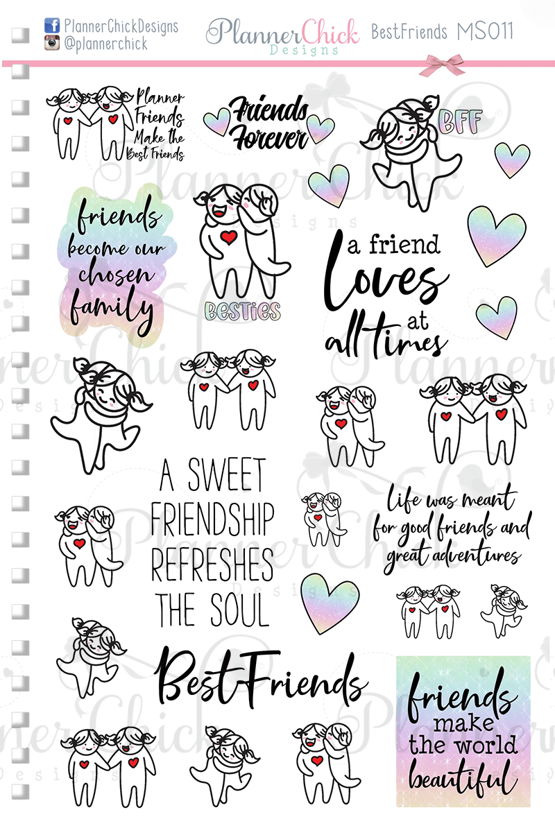 Best Friends Planner Stickers