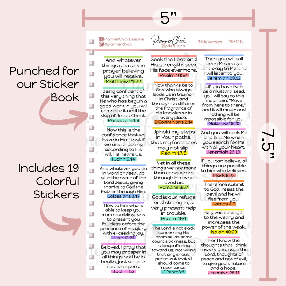 Bible Verse Planner Stickers