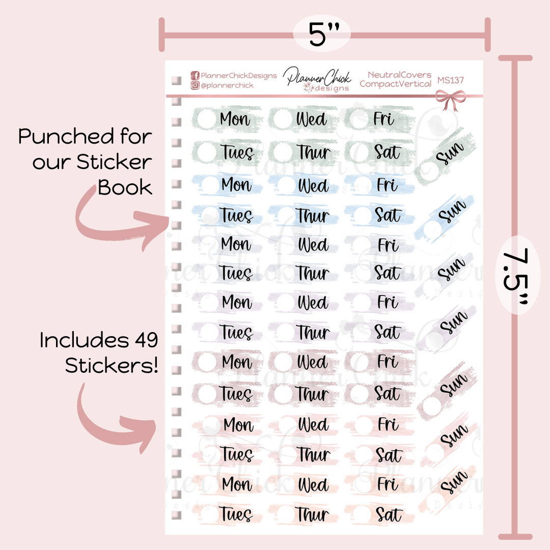 Date Covers for Compact Vertical & Personal