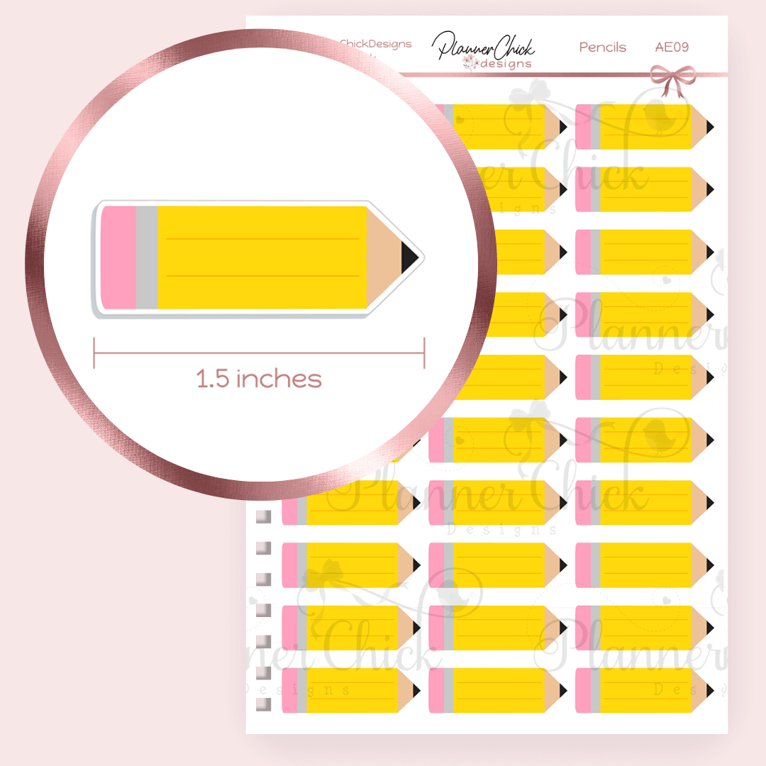 Pencil Labels – PlannerChickDesigns pencil-labels-plannerchickdesigns