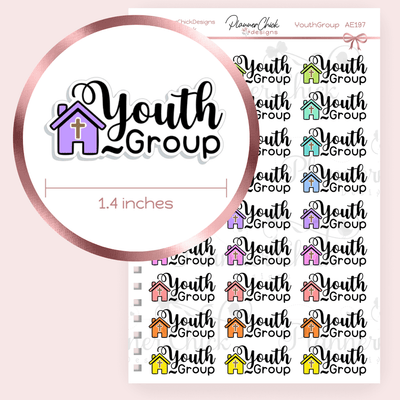 Youth Group Planner Stickers