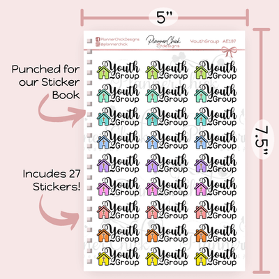 Youth Group Planner Stickers