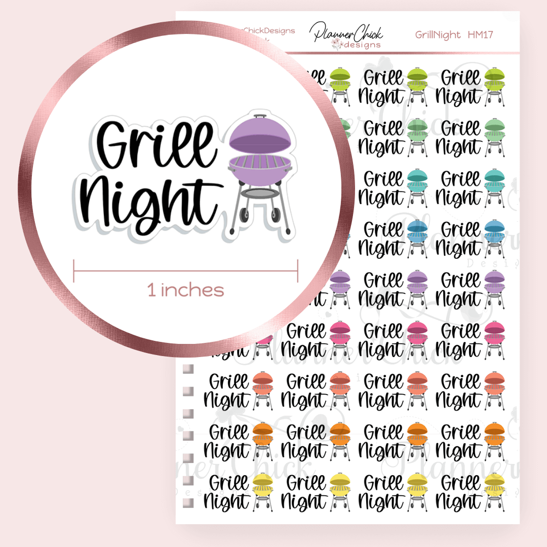Grill Night Planner Stickers