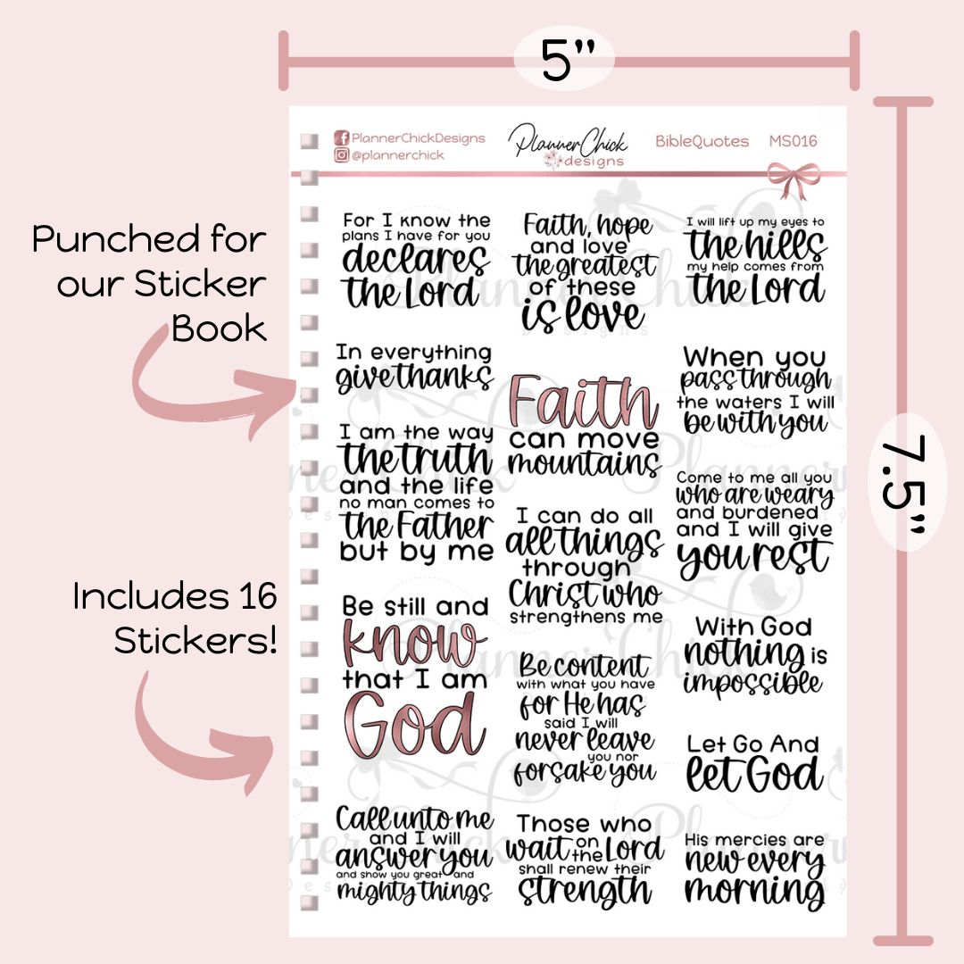 Bible Quotes Planner Stickers