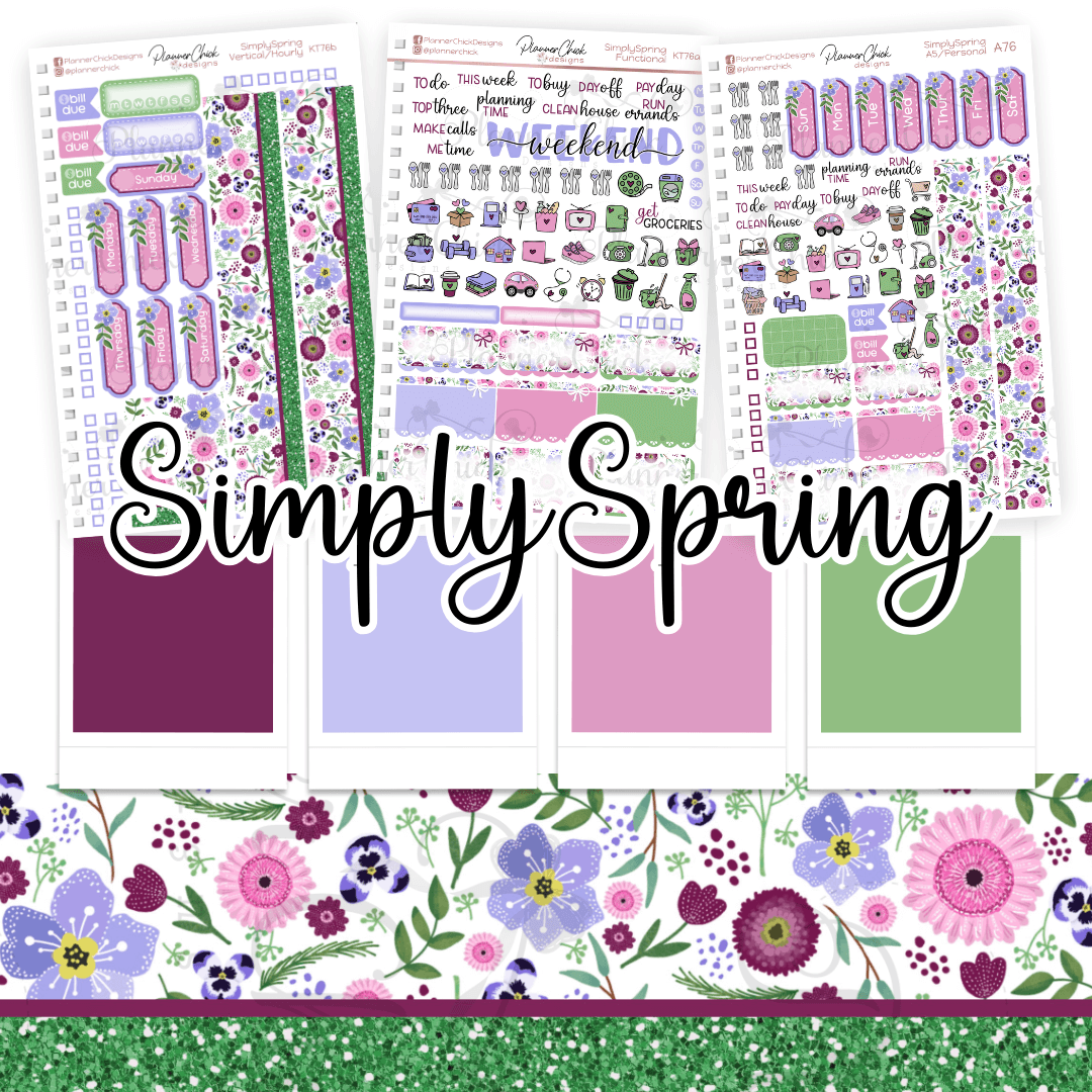 Simply Spring ~ Mini Kits – PlannerChickDesigns