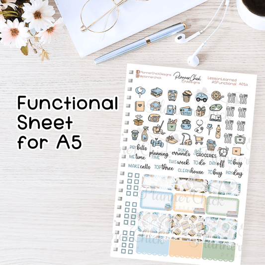 Lesson Learned ~ A5 Functional Stickers