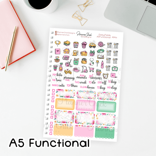 Summer Flower ~ A5 Functional Stickers