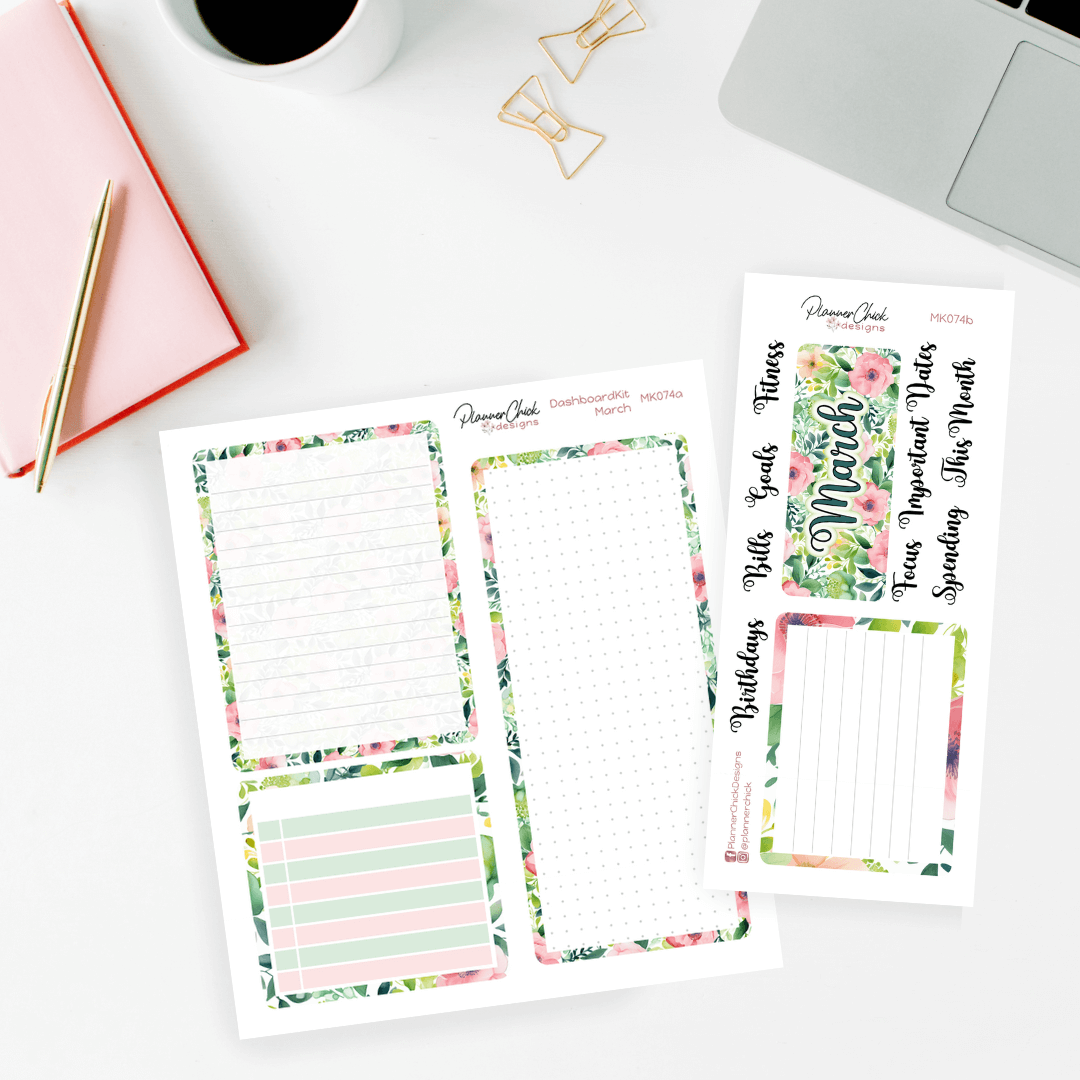 Monthly & Dashboard Kits ~ Spring Day (for March)