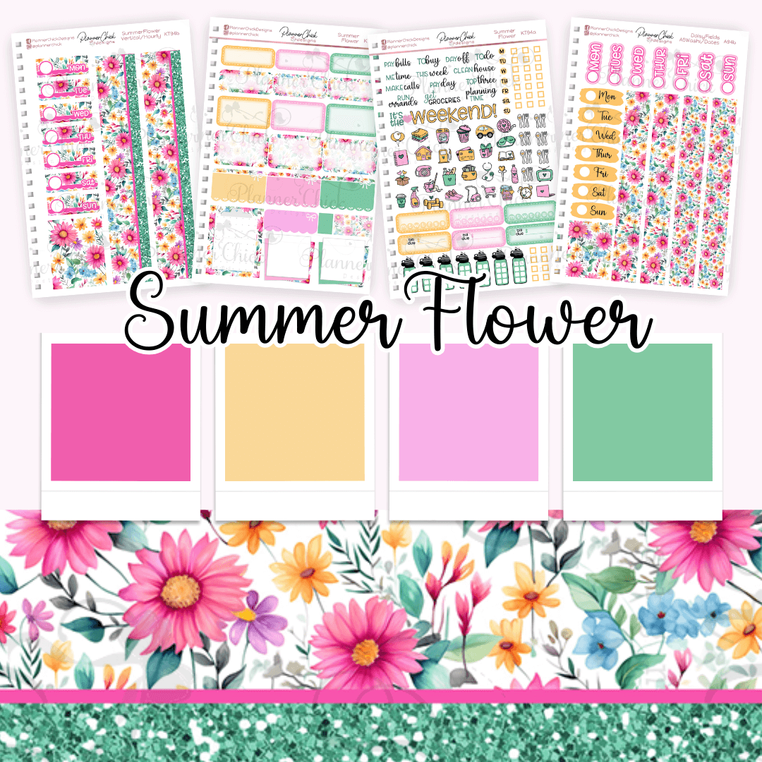 Summer Flower ~ Mini Kits – PlannerChickDesigns
