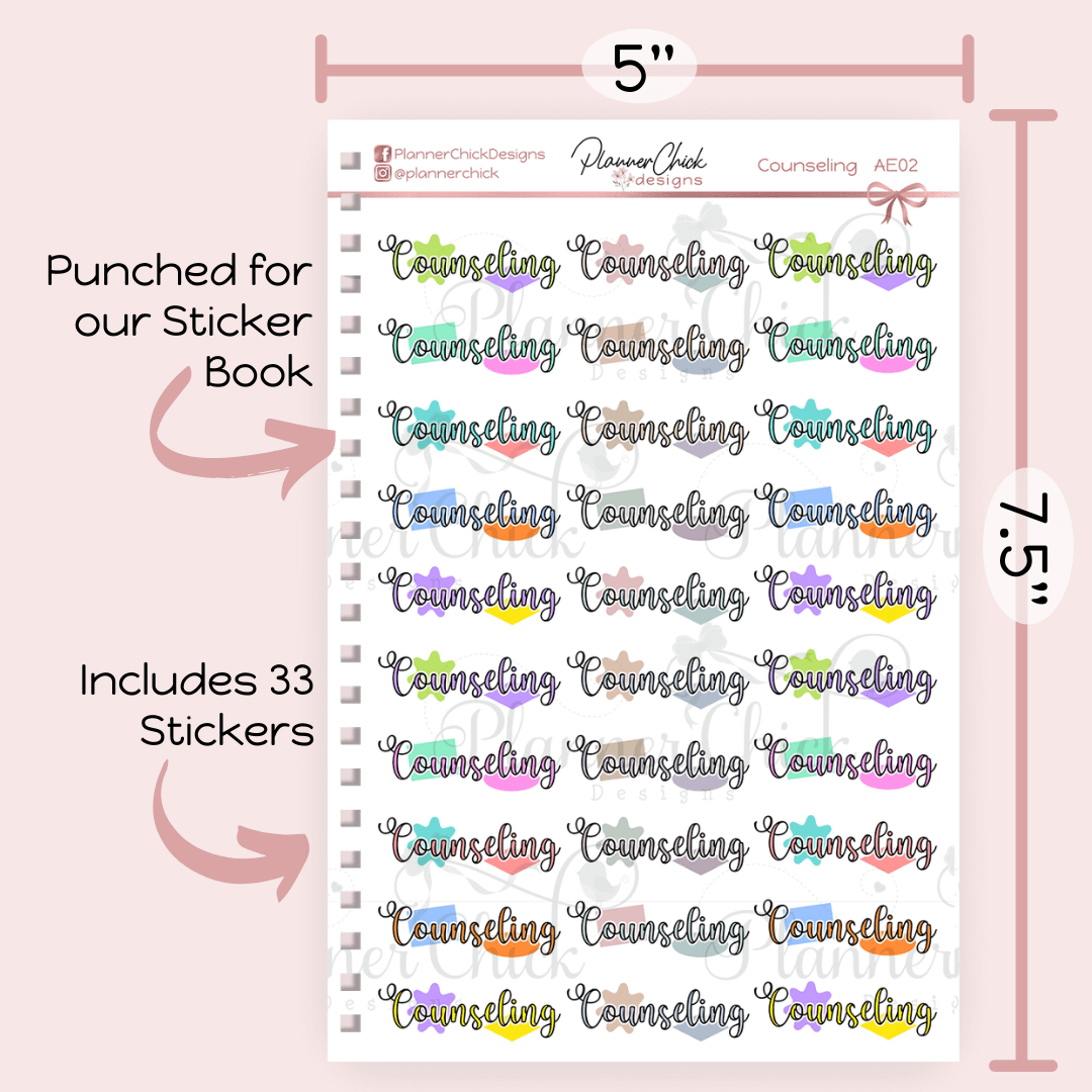 Counseling Planner Stickers