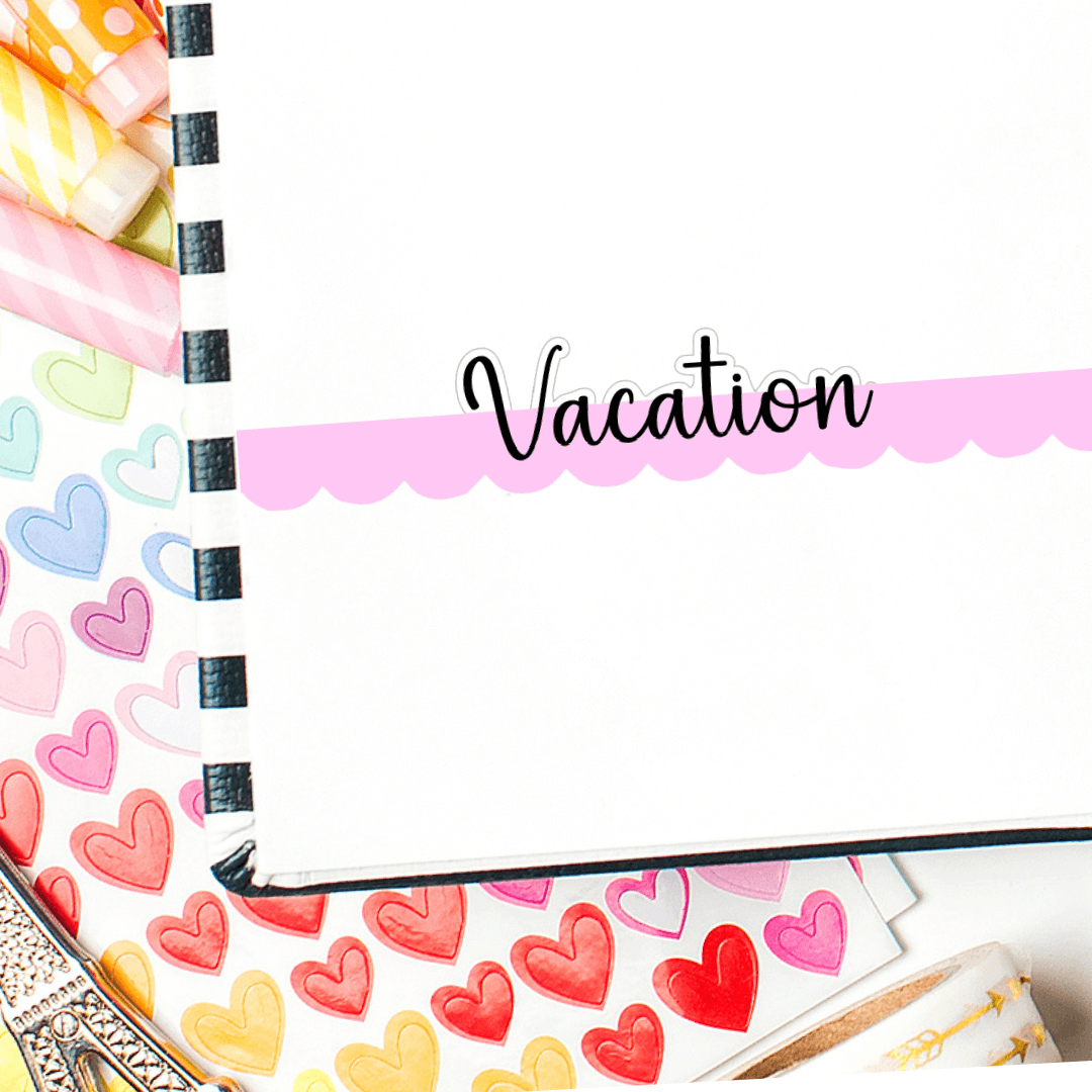 Vacation Strips Planner Stickers