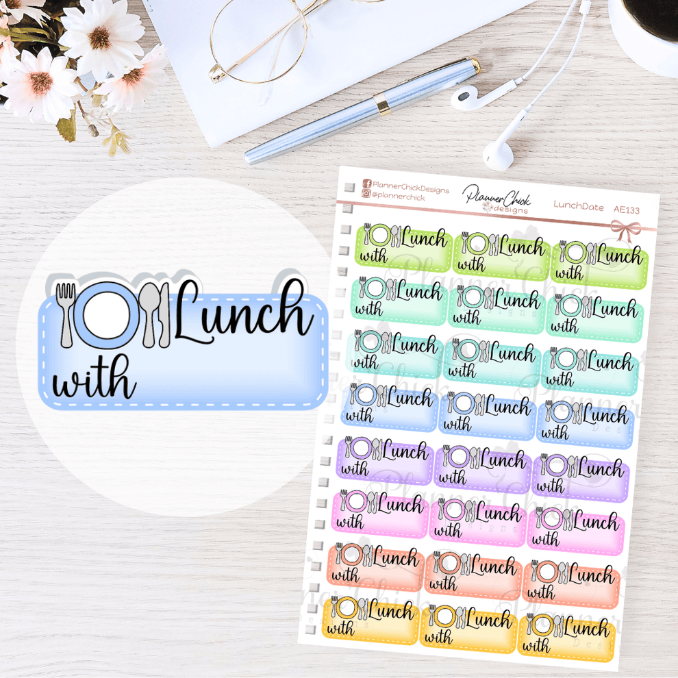 Lunch With ___ Planner Stickers – PlannerChickDesigns