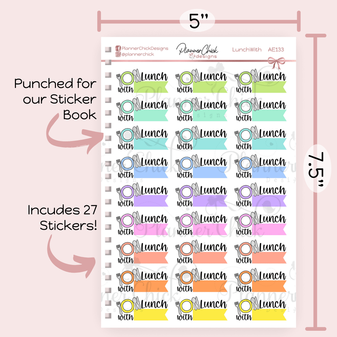 Lunch With ___ Planner Stickers