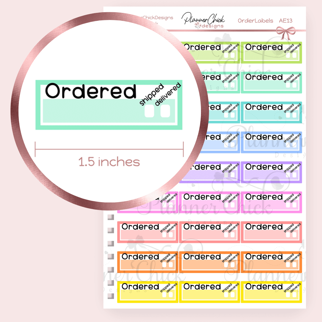 Order Labels Planner Stickers