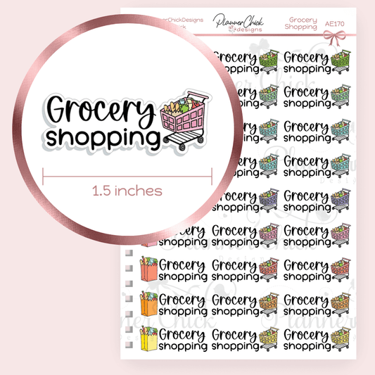 Grocery Shopping Planner Stickers