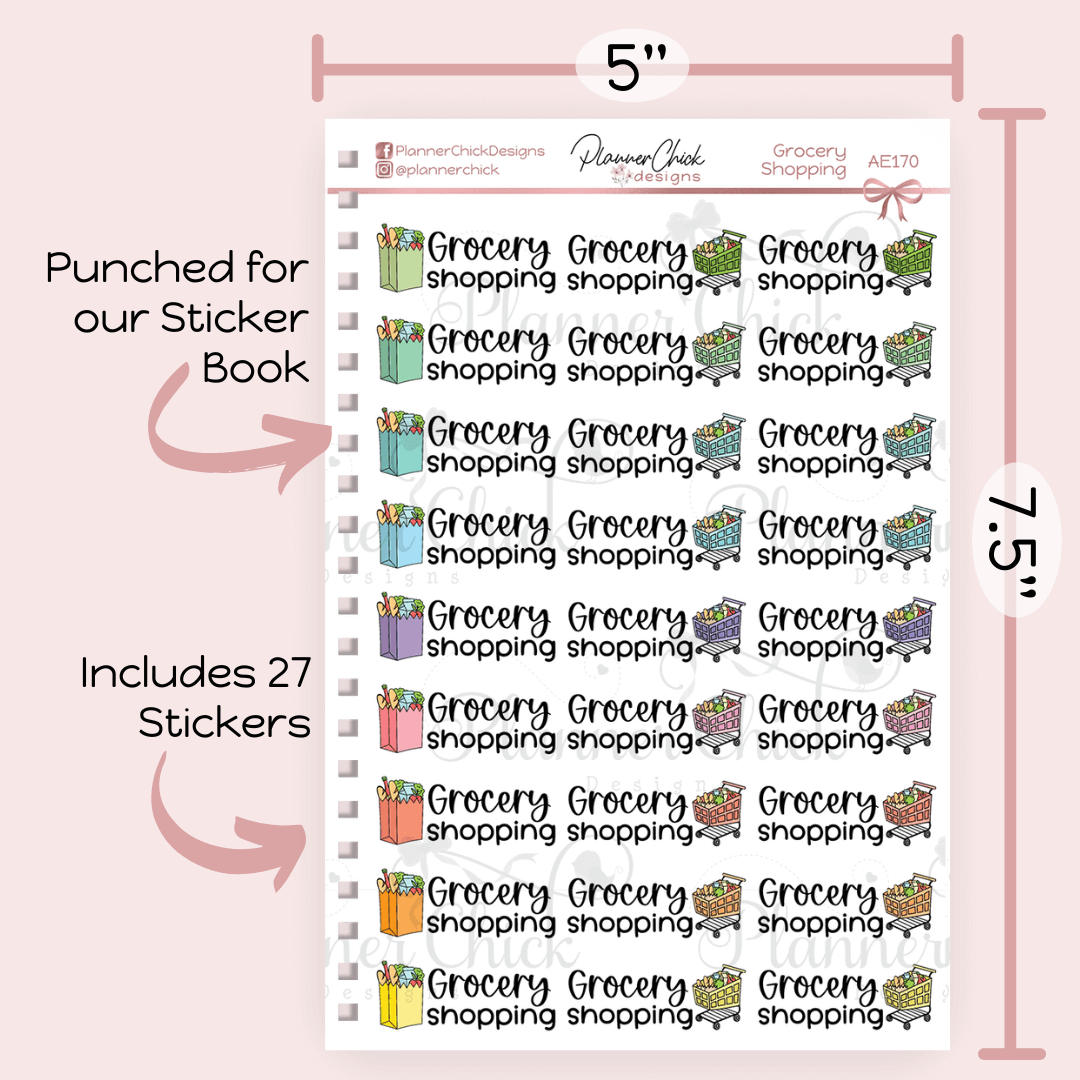 Grocery Shopping Planner Stickers