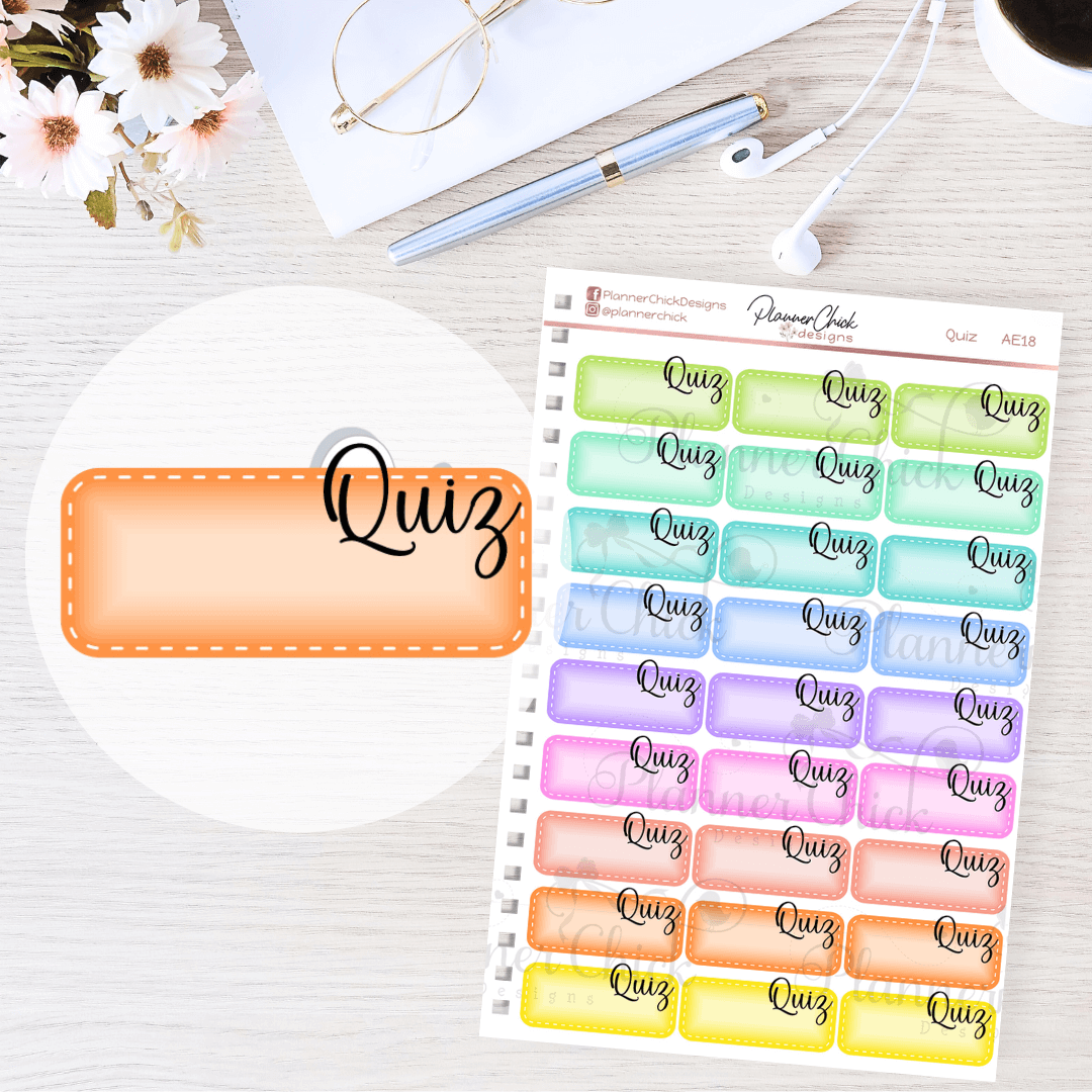 Quasy Box Quiz Quarter Boxes – PlannerChickDesigns